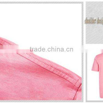 Men 100% Cotton Pink Polo Shirts photo-5