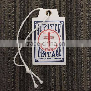 2017 Custom Design Fancy Shape Paper Hang Tags With Gold Eyelet photo-2