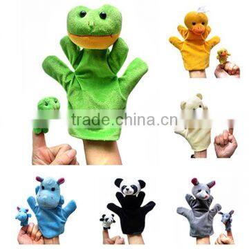 Funny child toy stuffed plush animal hand puppet for game toy