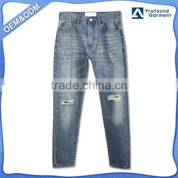 broken hole man 2017 men fashion new model nature jeans pants price wholesale factory guangzhou market