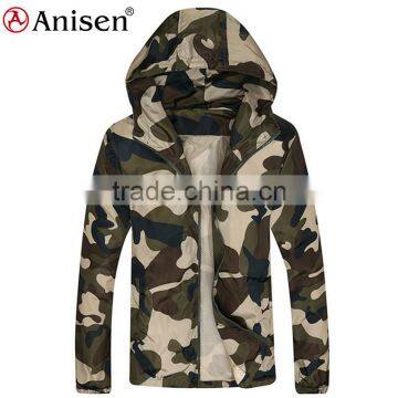 Hot Sale Breathable Thin Light Nylon Sport Hoodies Men Camo Jacket photo-2