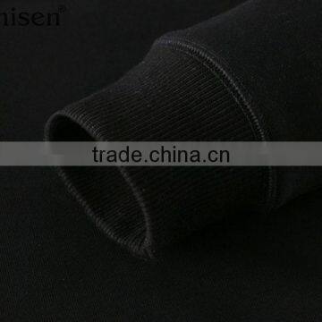 Oem Service Outdoor Windbreaker Long Sleeves Black Cvc Fleece Men Sweatshirts photo-3