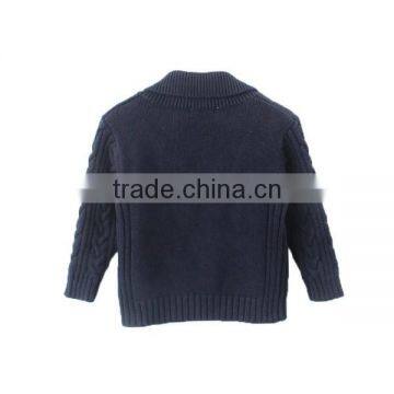 Boys Double-breasted Knitting Patterns Children Sweater photo-2