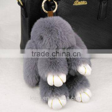 New Design Rabbit Faux Fur Doll Hare Bunny Keychain Holder Keyring Women Bag Pendant Giftt15cm and 19cm Fmq-45 photo-2