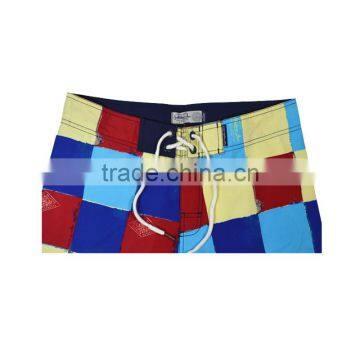 Men's Square Print 100% Polyester Microfibe Brushed Board Shorts Custom photo-5