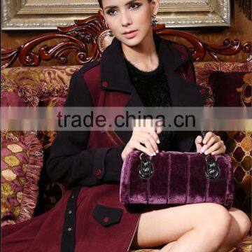 Grace Luxury Imitation Feather Party Hand Bag for Woman Gender Straw Bag Fur Bag Charm photo-6
