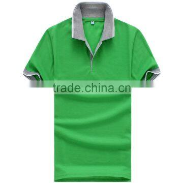 Green Color Short Sleeve Custom color combination man polo shirt