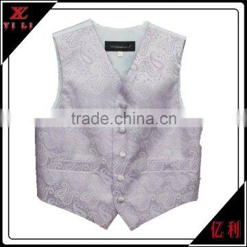 100% Polyester Wave Stripe Jean Vest for Boys photo-5