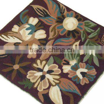 Chain Stitch Embroidery Cushion Luxury Floral Designer Toss Accent Sofa Pillow photo-2