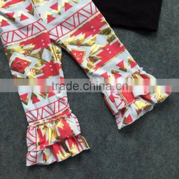 2016 Baby Girl Clothes Spring Outfits "love is All You Need" Leopard Heart Aztec Pant With Matching Headband Set photo-6