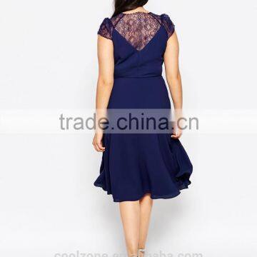 Plus Size Chiffon Midi Dress Wholesale Xxl Size Women Casual Dress photo-3