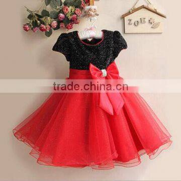 beautiful  factory price pink dark purple wedding party dress kids