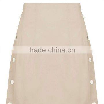 2017 OEM Spring Warm Tone Mini Tight Skirt With Side Fasteners photo-6