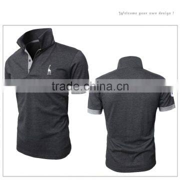 2016 Mens 100% Cotton Short Sleeve High Quality Polo Shirts Wholesale