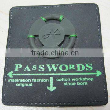 Fashion Garments Logo Leather Labels Jeans Fake Leather Patch Leather Jeans Label photo-3
