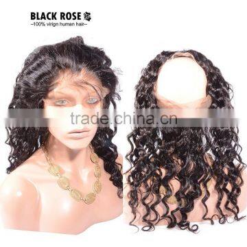 100% Brazilian Human Hair 360 Frontal , 2016 Hot Selling New Arrival Glueless Frontals 360 Lace Frontal Wig With Elastic Band photo-2