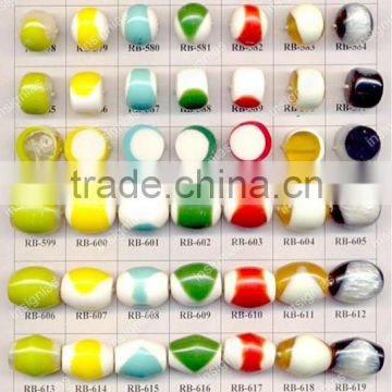 Mixed Multicolor Resin Spacer Beads