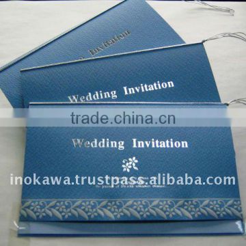 Japan Wedding Invitation Card 'PLATINUM BLUE' STOCKLOT Wholesale