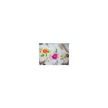 hand-painted silk fabric