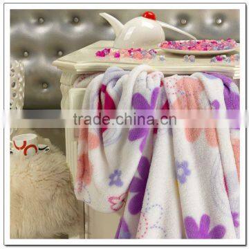 100% polyester super soft microfiber plush throw blanket