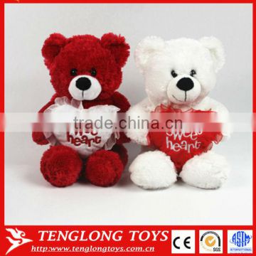 couple wedding bear red and white stuffed soft teddy bear toy