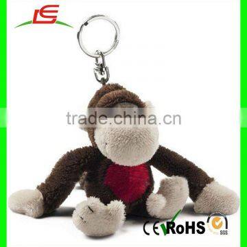 Professional manufacture OEM design plush monkey keychains for kids