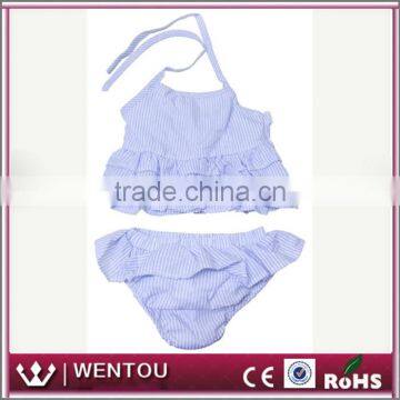 Wholesale 2 Piece Grils Monogrammed Toddler Seersucker Swimsuit Tankini photo-4