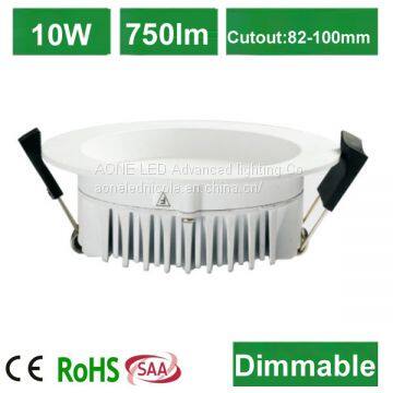 Ac220v SMD2835 Cool White 6000k 80lm/w Led Downlight 12w 1000lm Aluminium Plastic Body Patent Design