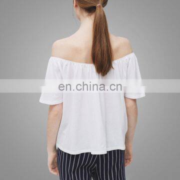 Summer New Style Shirts Sex Off-shoulder Women Shirt Super Soft Cotton T-shirt photo-2