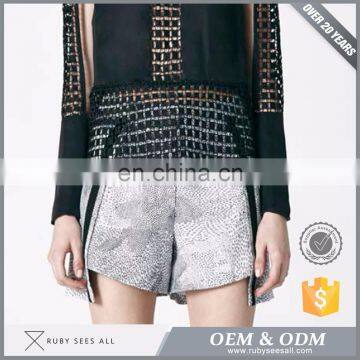 Super Floral Flowy White XO Shorts photo-5