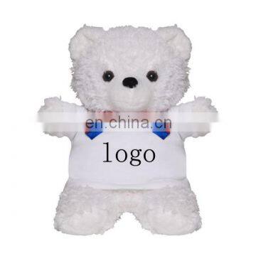 5inch custom mini teddy bear with print logo T-shirt for promotion gift