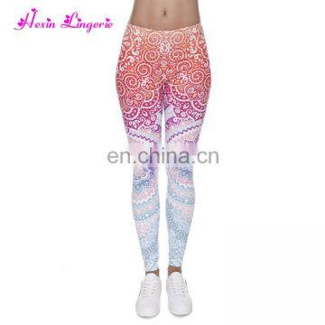 2017 newest OEM ODM capri high waist brushed womens leggings printed