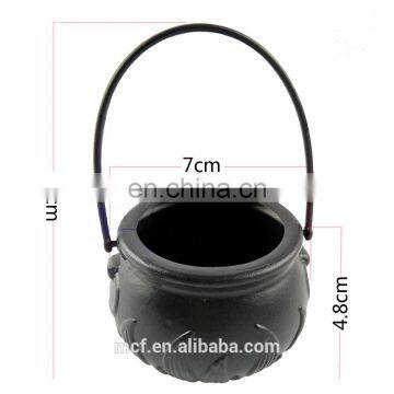 New 2017 halloween accessories funny custom plastic mini witch Cauldron for kids MCH-2450