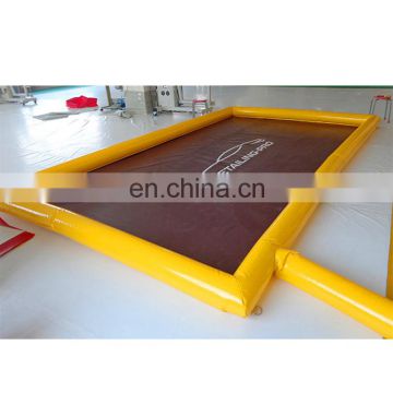 Commercial water containment PVC tarpaulin portable inflatable car wash mat