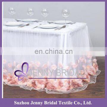 TC146E hawaiian table skirt images rosette table cloth indian skirts wholesale