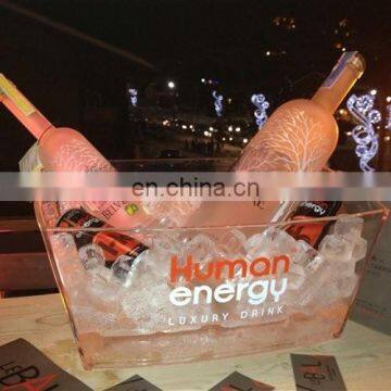 Transparent Acrylic ice bucket for energy drink and vodka