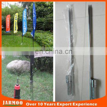 Polyester Advertising Beach Flag With Poles