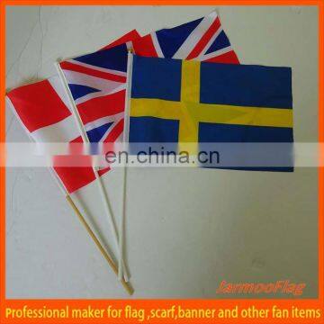 stick waving football team hand flag