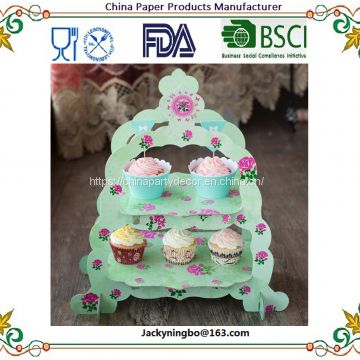 3 Layer paper cake stand Foldable Paper Dessert Cake Stand Wedding Birthday Buffet Party Crown Cupcake Display Stand Cake Tools