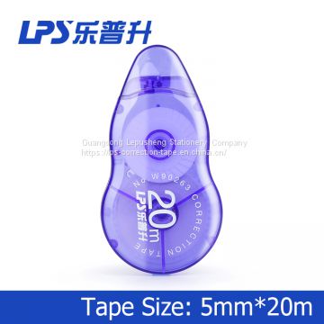 Office Correction Tape 20m Student Stationery OEM Custom Colored Correction Tape