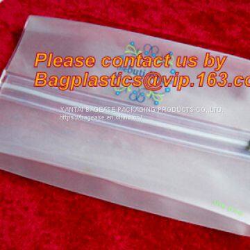 slider zipper bag/transparent zip lock plastic packing bag for file,garment,scarf, reclosable plastic slider zipper bag