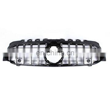 Серебристый передний бампер, решетка радиатора, сетка капота из ABS для Mercedes Benz класса A W177 с 2018 года photo-2