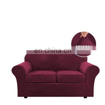 Hot sell sectional sofa cover l shape elastic recliner sofa slip cover 3 piece sofa cover set