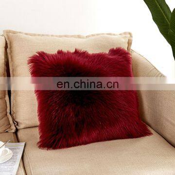 Hot Sale Trendy Faux Fur Sheepskin Throw Pillow Case photo-4