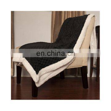 Decorative Double Layers Warm Polyester Sherpa Blanket