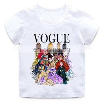 2020 Summer New Print Cartoon Children T-shirts Cotton Girls Tops Toddlers Kids Casual Tee