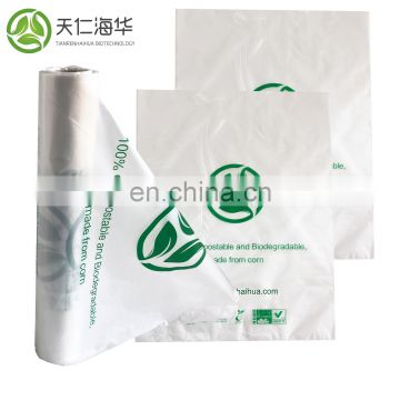 Wholesale clear biodegradable plastic bag on roll for frozen food