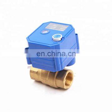 5v 3.6v 110v DN15 DN202 Way Brass Mini Electric Motorized Water Ball Solenoid Valve for Water Leakage Detector Equipment photo-2