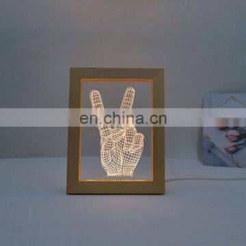 Warm White Led Light Decorative Wooden Children Night Light Led photo-3