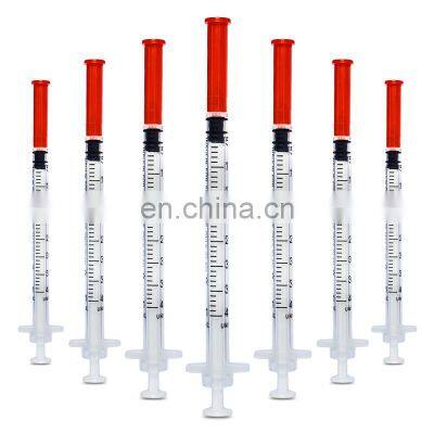 Cheap Factory Price hot sale CE ISO OEM 0.3ml 0.5ml 1ml disposable insulin syringe manufacturer